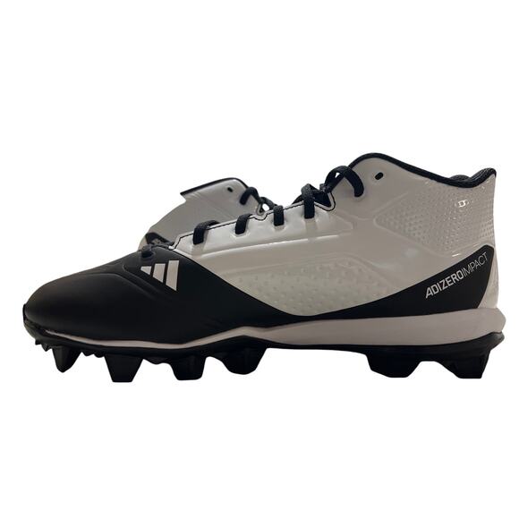 Adidas Men\'s Adizero Impact Molded Baseball Cleats Black White Size 11 New main image 9